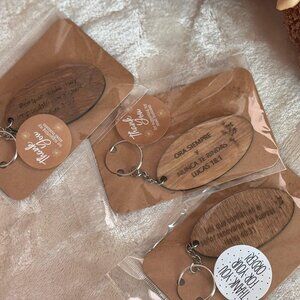 Custom key holder chairs with a beautiful Bible verse